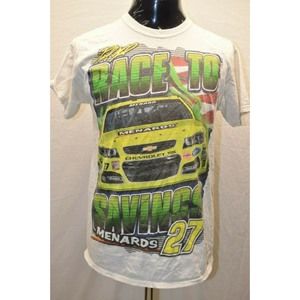 Double Sided! Paul Menard #27 Nascar T-Shirt M